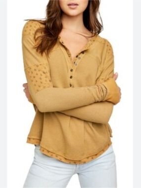 Like New Free People Heart to Heart Henley Top